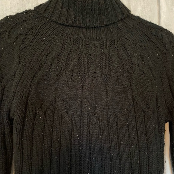 Black Knitted Turtleneck Sweater - Picture 3 of 7